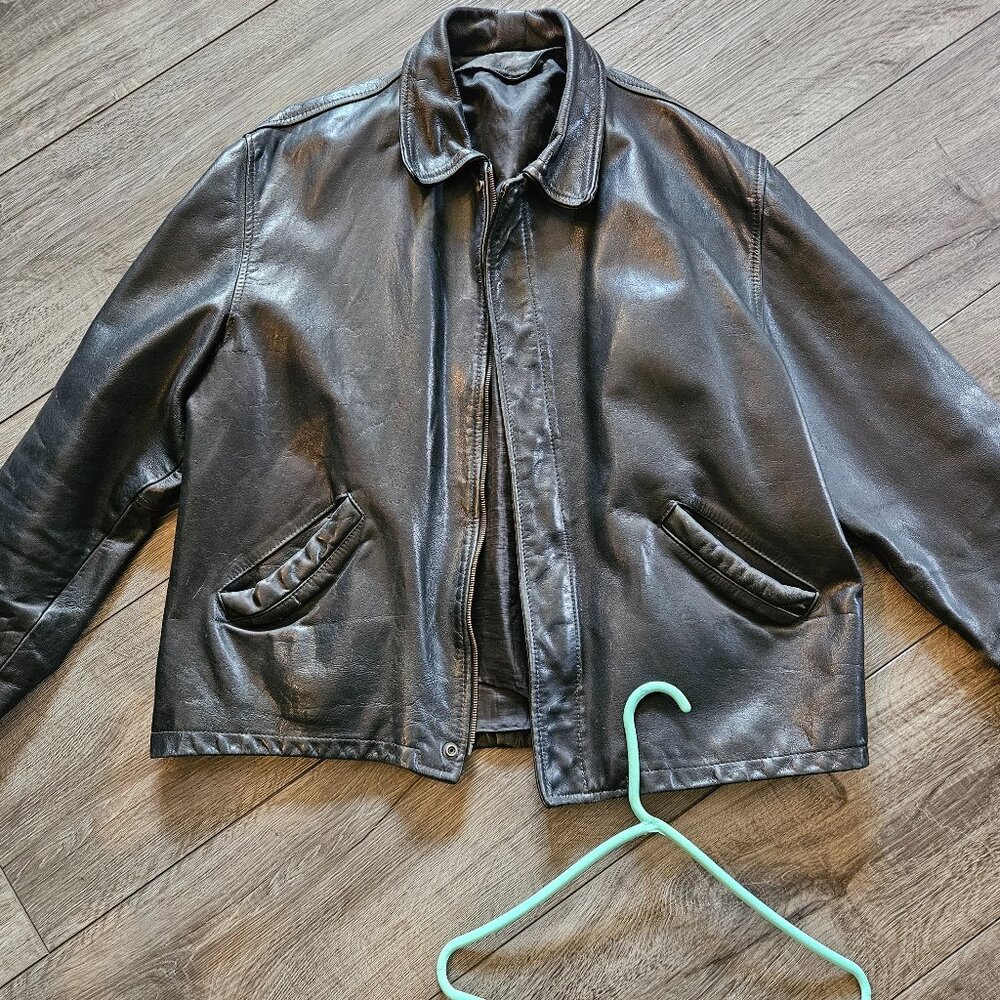Vintage men's Italian leather jacket